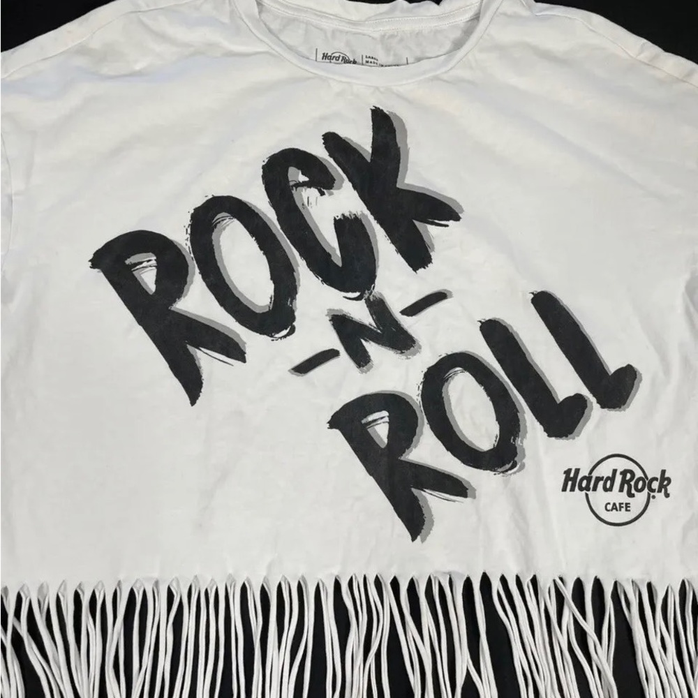 Hard Rock Cafe Women Print Short Sleeve Top Size L - Picture 7 of 7